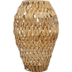 Kirkland's Home Natural Tone Faux Seagrass Coastal Vase- Vases