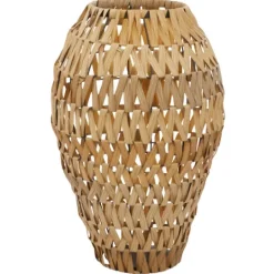 Kirkland's Home Natural Tone Faux Seagrass Coastal Vase- Vases