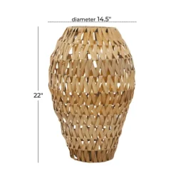 Kirkland's Home Natural Tone Faux Seagrass Coastal Vase- Vases