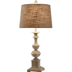 Kirkland's Home Natural Traditional Farmhouse Table Lamp- Table Lamps