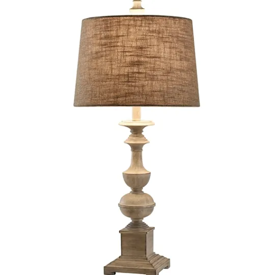 Kirkland's Home Natural Traditional Farmhouse Table Lamp- Table Lamps