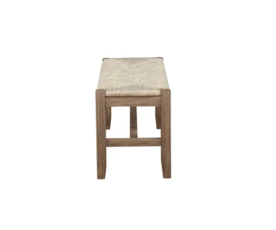 Kirkland's Home Natural Twisted Seagrass And Wood Bench- Benches & Ottomans