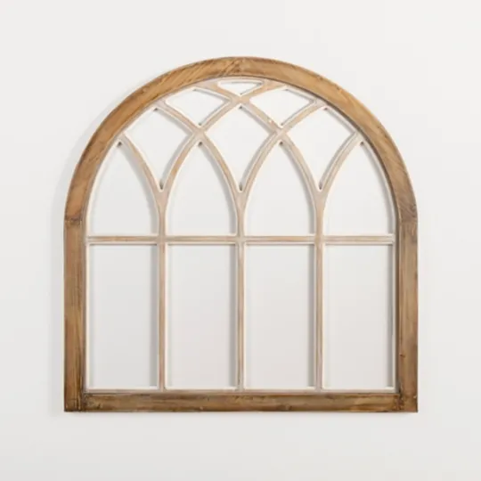 Kirkland's Home Natural Weathered Wood Window Arch Plaque- Wall Plaques