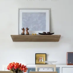 Kirkland's Home Natural Wedge Wood Small Floating Shelf- Shelves
