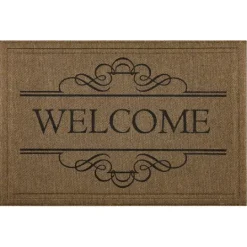 Kirkland's Home Natural Welcome Script Doormat- Doormats