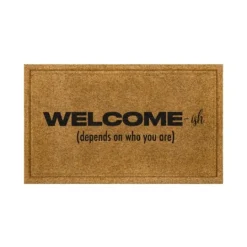 Kirkland's Home Natural Welcome-Ish Doormat- Doormats