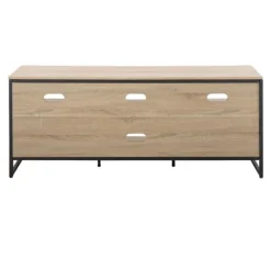 Kirkland's Home Natural Wood And Black Steel Media S D- Tv Stands & Media Consoles
