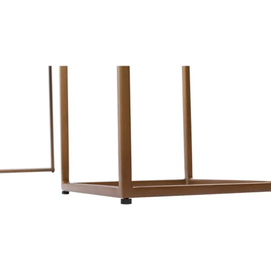 Kirkland's Home Natural Wood And Bronze Metal Console Table- Console Tables