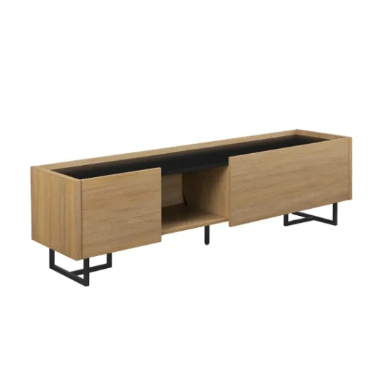 Kirkland's Home Natural Wood And Marble 2-Door Tv S D- Tv Stands & Media Consoles
