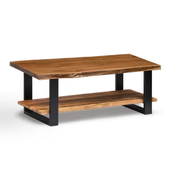 Kirkland's Home Natural Wood And Metal Coffee Table- Coffee Tables