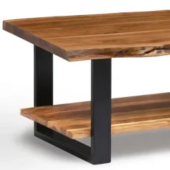 Kirkland's Home Natural Wood And Metal Coffee Table- Coffee Tables