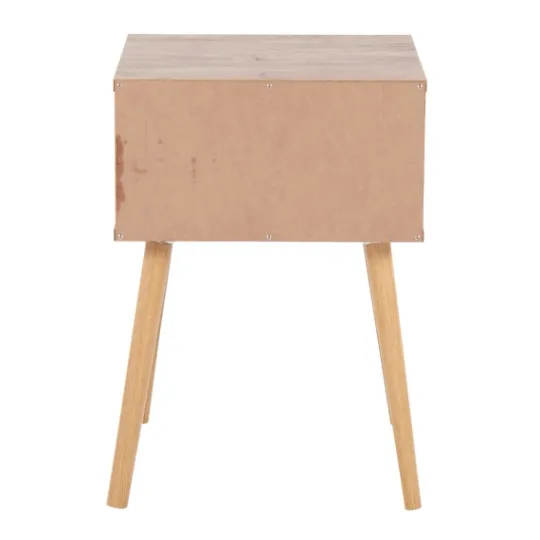 Kirkland's Home Natural Wood And Rat Drawer Accent Table- Accent & End Tables