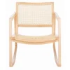 Kirkland's Home Natural Wood And Rat Rocking Chair- Accent Chairs