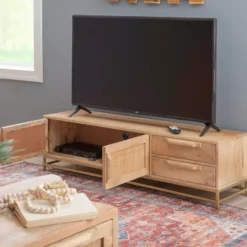 Kirkland's Home Natural Wood And Rat Tv S D- Tv Stands & Media Consoles
