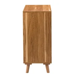 Kirkland's Home Natural Wood And Rattan 2-Door Cabinet- Cabinets & Sideboards