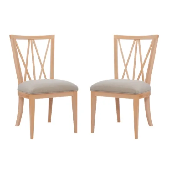 Kirkland's Home Natural Wood Architectural Dining Chairs, Set Of 2- Dining Chairs