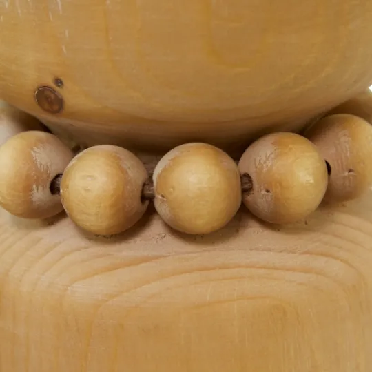 Kirkland's Home Natural Wood Beaded Candle Holders, Set Of 2- Candle Holders