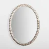 Kirkland's Home Natural Wood Beaded Oval Mirror- Decorative Mirrors