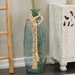 Kirkland's Home Natural Wood Beaded Tassel Garland- Decorative Accents