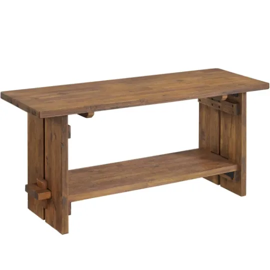 Kirkland's Home Natural Wood Bench And Hooks 2-Pc. Hall Tree Set- Entryway Furniture