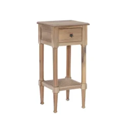 Kirkland's Home Natural Wood Coastal Compact Accent Table- Accent & End Tables