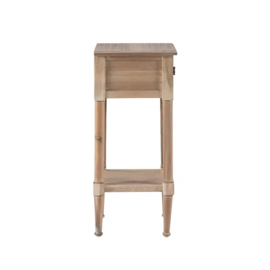Kirkland's Home Natural Wood Coastal Compact Accent Table- Accent & End Tables