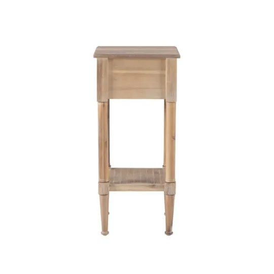 Kirkland's Home Natural Wood Coastal Compact Accent Table- Accent & End Tables