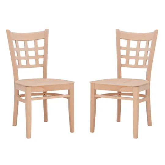 Kirkland's Home Natural Wood Curved Back Dining Chairs, Set Of 2- Dining Chairs