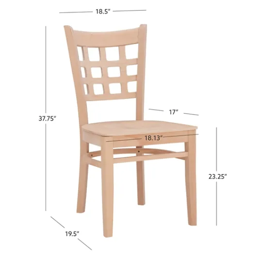 Kirkland's Home Natural Wood Curved Back Dining Chairs, Set Of 2- Dining Chairs