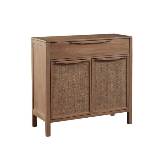 Kirkland's Home Natural Wood 2-Door Cane Webbing Chest- Cabinets & Sideboards