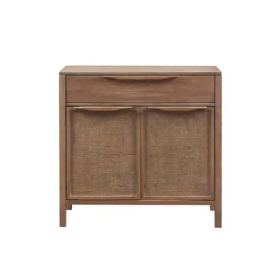 Kirkland's Home Natural Wood 2-Door Cane Webbing Chest- Cabinets & Sideboards