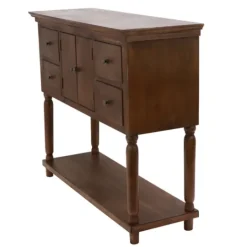 Kirkland's Home Natural Wood 2-Door 4-Drawer Buffet Console Table- Console Tables