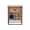 Kirkland's Home Natural Wood 3-Drawer Nights D With Cabinet- Nightstands