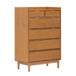 Kirkland's Home Natural Wood 6-Drawer Simple Dresser- Dressers & Chests
