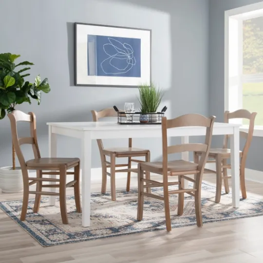 Kirkland's Home Natural Wood Farmhouse Dining Chairs, Set Of 2- Dining Chairs