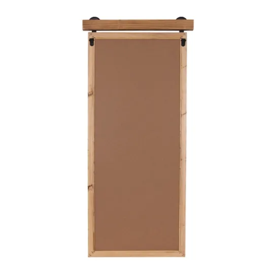 Kirkland's Home Natural Wood Frame Black Metal Window Mirror- Decorative Mirrors