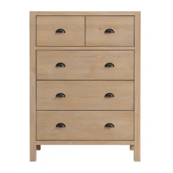 Kirkland's Home Natural Wood Grain 5-Drawer Storage Chest- Dressers & Chests