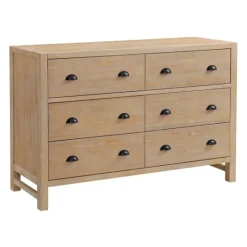 Kirkland's Home Natural Wood Grain 6-Drawer Dresser- Dressers & Chests