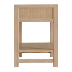 Kirkland's Home Natural Wood Grain Open Shelf Nights D- Nightstands