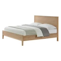 Kirkland's Home Natural Wood Grain Panel King Bed- Beds & Headboards