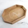 Kirkland's Home Natural Wood Monogram A Decorative Tray- Decorative Trays