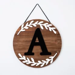 Kirkland's Home Natural Wood Monogram A Wall Plaque- Monogram Wall Decor