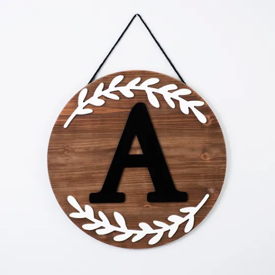 Kirkland's Home Natural Wood Monogram A Wall Plaque- Monogram Wall Decor