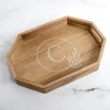 Kirkland's Home Natural Wood Monogram C Decorative Tray- Decorative Trays