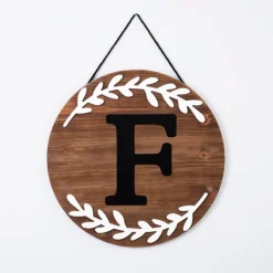 Kirkland's Home Natural Wood Monogram F Wall Plaque- Monogram Wall Decor