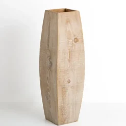 Kirkland's Home Natural Wood Oblong Floor Vase, 24 In.- Vases