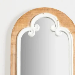 Kirkland's Home Natural Wood Oval Scrollwork Wall Mirror- Decorative Mirrors