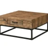Kirkland's Home Natural Wood Plank Top Coffee Table- Coffee Tables