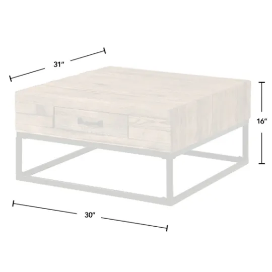 Kirkland's Home Natural Wood Plank Top Coffee Table- Coffee Tables