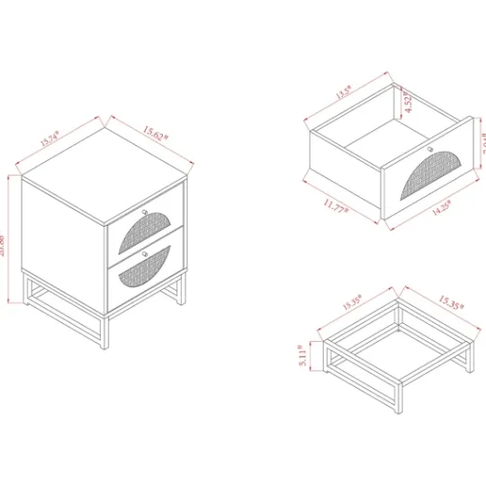 Kirkland's Home Natural Wood Rat Cut Out Nights D- Nightstands